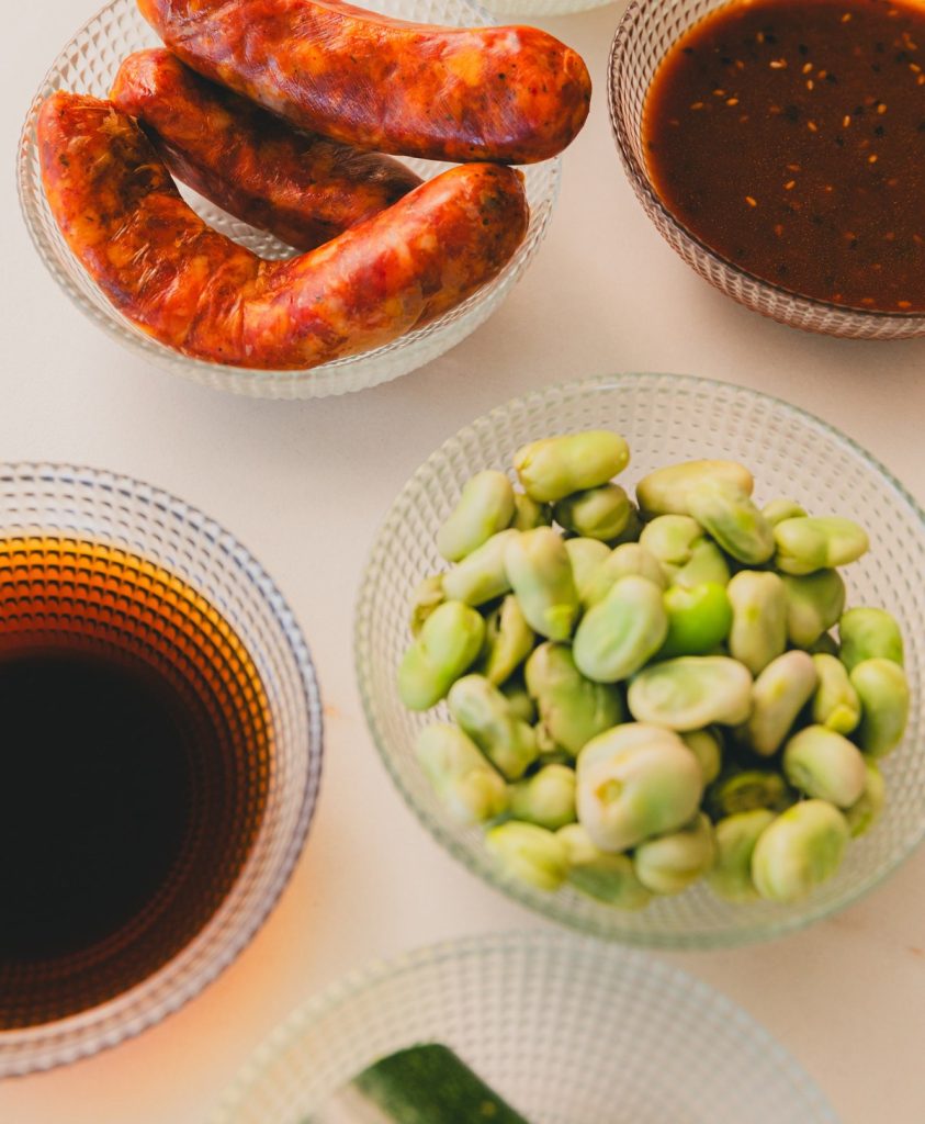 Guiso de chorizo con verduras